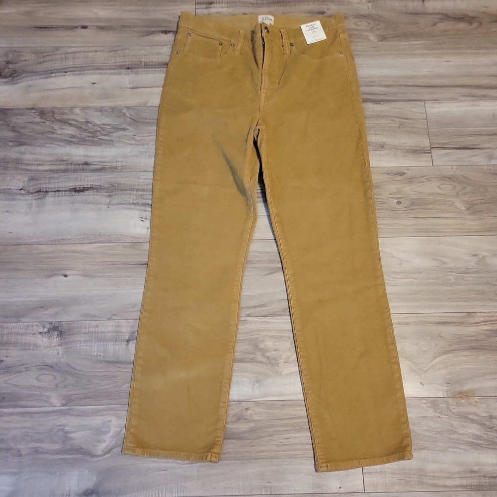J. Crew Vintage Slim Straight Corduroy Pants Womens 29 Brown NEW $118